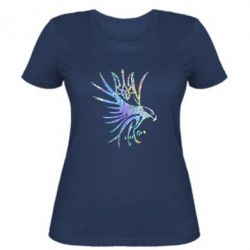 Жіноча футболка Сокіл та герб України Голограма - PrintSalon