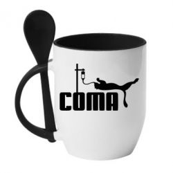 Чашка с ложкой Сoma - PrintSalon