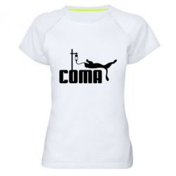 Женская футболка для спорта Сoma - PrintSalon