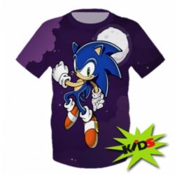 Детская 3D футболка Sonic in space - PrintSalon