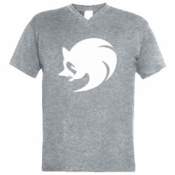 Чоловіча футболка з V-подібним вирізом Sonic logo - PrintSalon