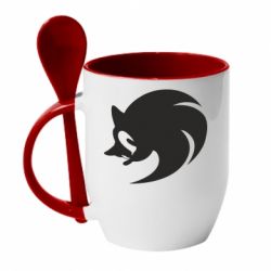 Чашка з ложкою Sonic logo - PrintSalon