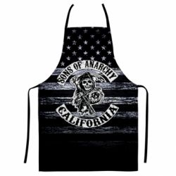 Фартук с 3D принтом Sons of anarchy logo - PrintSalon