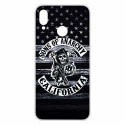 Чехол для Huawei P Smart Plus 2018 Sons of anarchy logo - PrintSalon