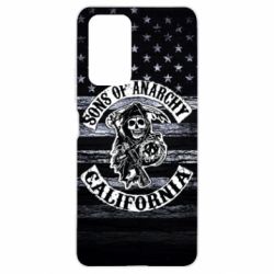 Чехол для Xiaomi Redmi Note 10 Pro Sons of anarchy logo - PrintSalon