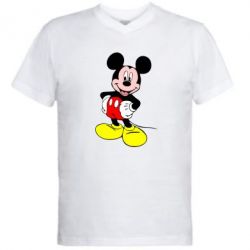 Мужская футболка  с V-образным вырезом Сool Mickey Mouse - PrintSalon