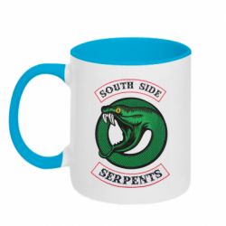 Чашка двухцветная 320ml South side serpents stripe - PrintSalon