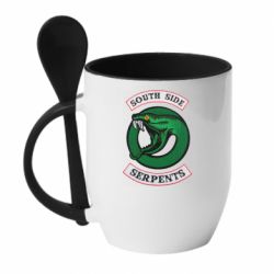 Чашка с ложкой South side serpents stripe - PrintSalon