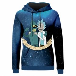 Жіноче 3D худі Space alcoholics 2-PrintSalon Жіноче 3D худі Space alcoholics 2