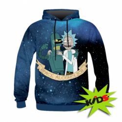 Дитяче 3D худі Space alcoholics 2