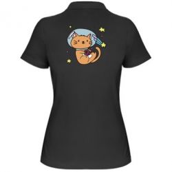 Женское поло Space Cat - PrintSalon