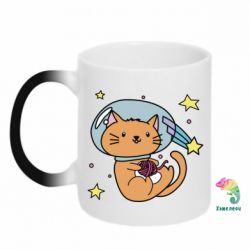 Чашка-хамелеон Space Cat - PrintSalon