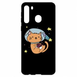 Чехол для Samsung A21 Space Cat - PrintSalon