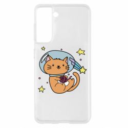 Чехол для Samsung S21 Space Cat - PrintSalon
