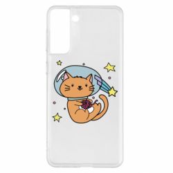 Чехол для Samsung S21+ Space Cat - PrintSalon