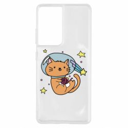 Чехол для Samsung S21 Ultra Space Cat - PrintSalon