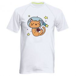 Мужская футболка для спорта Space Cat - PrintSalon