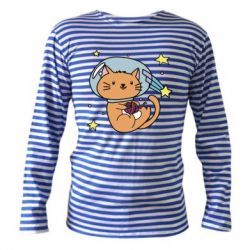 Тельняшка с длинным рукавом Space Cat - PrintSalon
