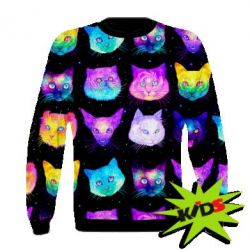 Дитячий 3D світшот Space Cats