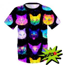 Детская 3D футболка Space Cats