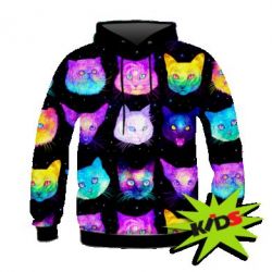 Дитяче 3D худі Space Cats
