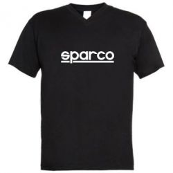 Мужская футболка  с V-образным вырезом Sparco - PrintSalon