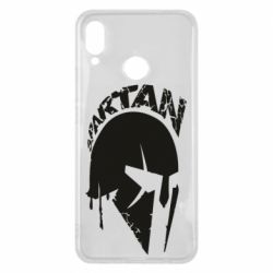 Чехол для Huawei P Smart Plus 2018 Spartan minimalistic helmet - PrintSalon