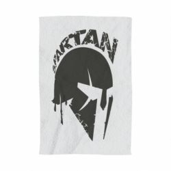 Полотенце с принтом Spartan minimalistic helmet - PrintSalon