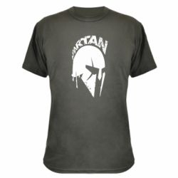 Камуфляжная футболка Spartan minimalistic helmet - PrintSalon
