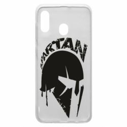 Чехол для Samsung A20 Spartan minimalistic helmet - PrintSalon