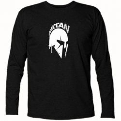 Футболка с длинным рукавом Spartan minimalistic helmet - PrintSalon
