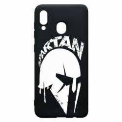 Чехол для Samsung A30 Spartan minimalistic helmet - PrintSalon