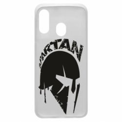 Чехол для Samsung A40 Spartan minimalistic helmet - PrintSalon