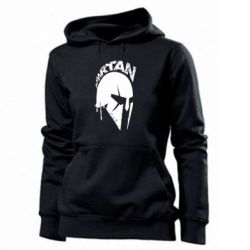 Женское худи Spartan minimalistic helmet - PrintSalon