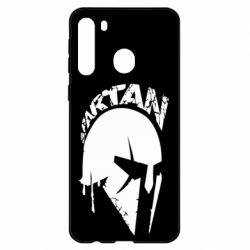 Чехол для Samsung A21 Spartan minimalistic helmet - PrintSalon