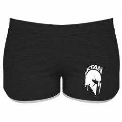 Женские шорты Spartan minimalistic helmet - PrintSalon