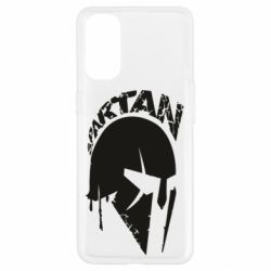 Чехол для Oppo Reno 4 Spartan minimalistic helmet - PrintSalon