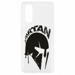 Чехол для Oppo Find X2 Spartan minimalistic helmet - PrintSalon