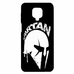 Чехол для Xiaomi Redmi Note 9S/9Pro/9Pro Max Spartan minimalistic helmet - PrintSalon