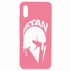 Чехол для Xiaomi Redmi 9a Spartan minimalistic helmet - PrintSalon