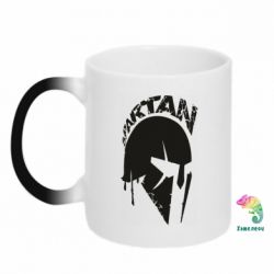 Чашка-хамелеон Spartan minimalistic helmet - PrintSalon