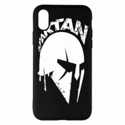 Чехол для iPhone X/Xs Spartan minimalistic helmet - PrintSalon