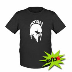 Детская футболка Spartan minimalistic helmet - PrintSalon