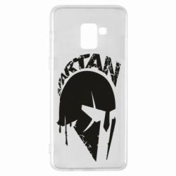 Чехол для Samsung A8+ 2018 Spartan minimalistic helmet - PrintSalon