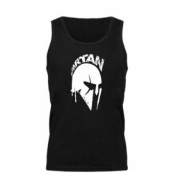 Мужская майка Spartan minimalistic helmet - PrintSalon