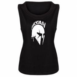 Женская майка Spartan minimalistic helmet - PrintSalon