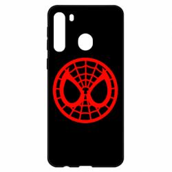 Чехол для Samsung A21 Спайдермен лого-PrintSalon Чехол для Samsung A21 Спайдермен лого
