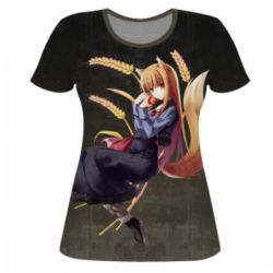 Женская футболка 3D Spice and Wolf - PrintSalon