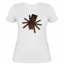 Женская футболка Spider from Minecraft - PrintSalon