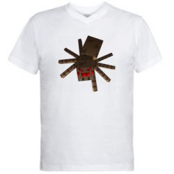 Чоловіча футболка з V-подібним вирізом Spider from Minecraft